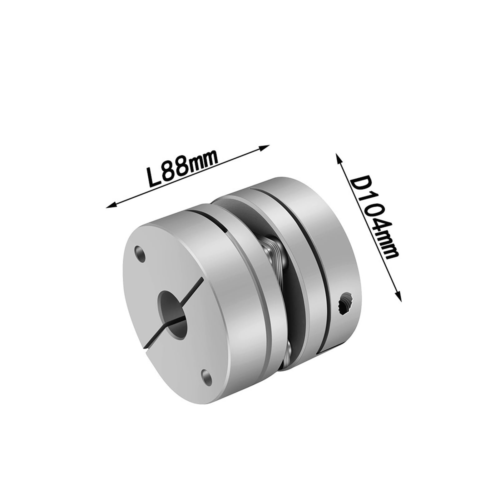 Accoppiamento a membrana 1PC Giunto elastico a diaframma singolo in lega di alluminio D104L88 Encoder for servomotore passo-passo a vite a sfere D104L88(20X24)