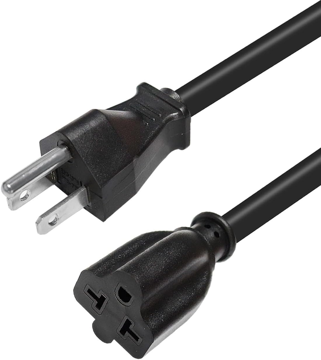 Toptekits 12AWG Heavy Duty Power Extension Cord,4-in-1 NEMA 5-15P to 5-15R/5-20R/6-20R/6-15R Power Cord PC,US Standard 3 Prong Cord Extender,USA 3-Prong Plug Receptacles,UL Listed (12AWG, 2ft/0.6m)