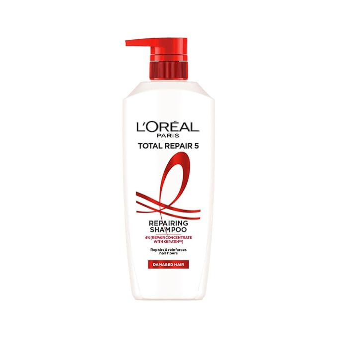 L'Oreal Paris Total Repair 5 Shampoo, For Repairing 5 Signs Of Damaged Hair, With Keratin Xs | 800Ml