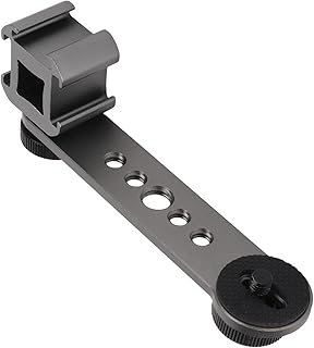 Versatile Triple Cold Shoe Extension Bracket, for Microphone and Accessories, Aluminum Alloy Mount Adapter for Tripod, Vlog and Interview Accessories(é»‘è‰²)