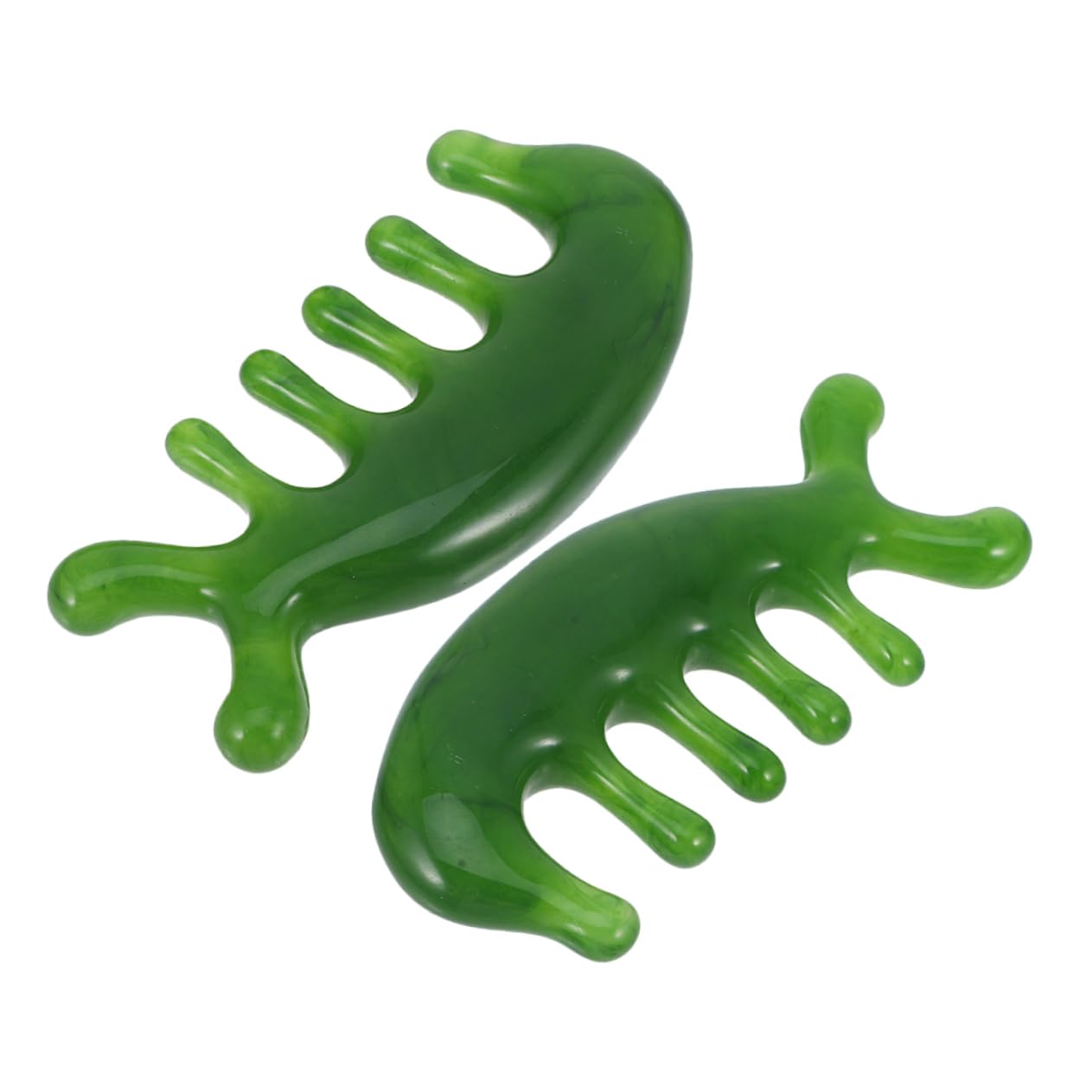 FRCOLOR 8 Piezas Peine de masaje con cáscara de jade peine para ar el cabello cepillo de pelo de masaje e e de de acupuntura e de para el cuero cabelludo