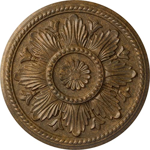Image of Ekena Millwork CM18EDRZS Edinburgh Ceiling Medallion, Rubbed Bronze