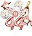 Anlgdi Folienballon Champagne Rosegold, Luftballon 44. Geburtstag Deko Frau, Geburtstagsdeko 44 Jahre Frauen, Helium Ballon Champagner Flasche Bier Happy Birthday Deko für 44. Geburtstag Party Deko