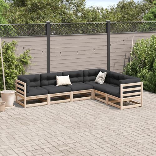 Canapés de jardin modulaires en pin massif pour aménager facilement les petits balcons - 3