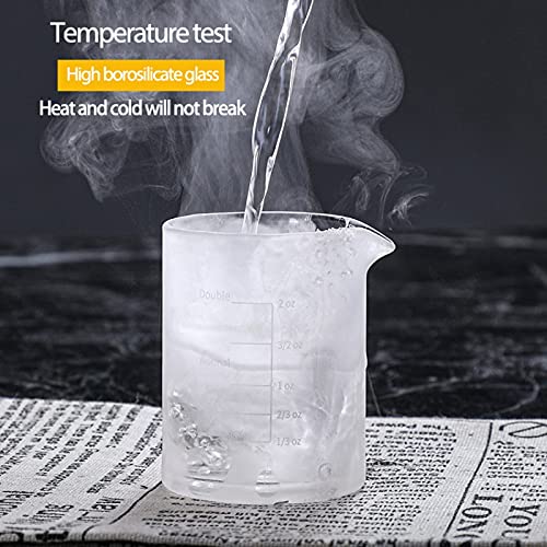 Transparent Glass Creamer 2oz Mini Coffee Milk Creamer Pitcher Single Spouts Heat-resistant Glass