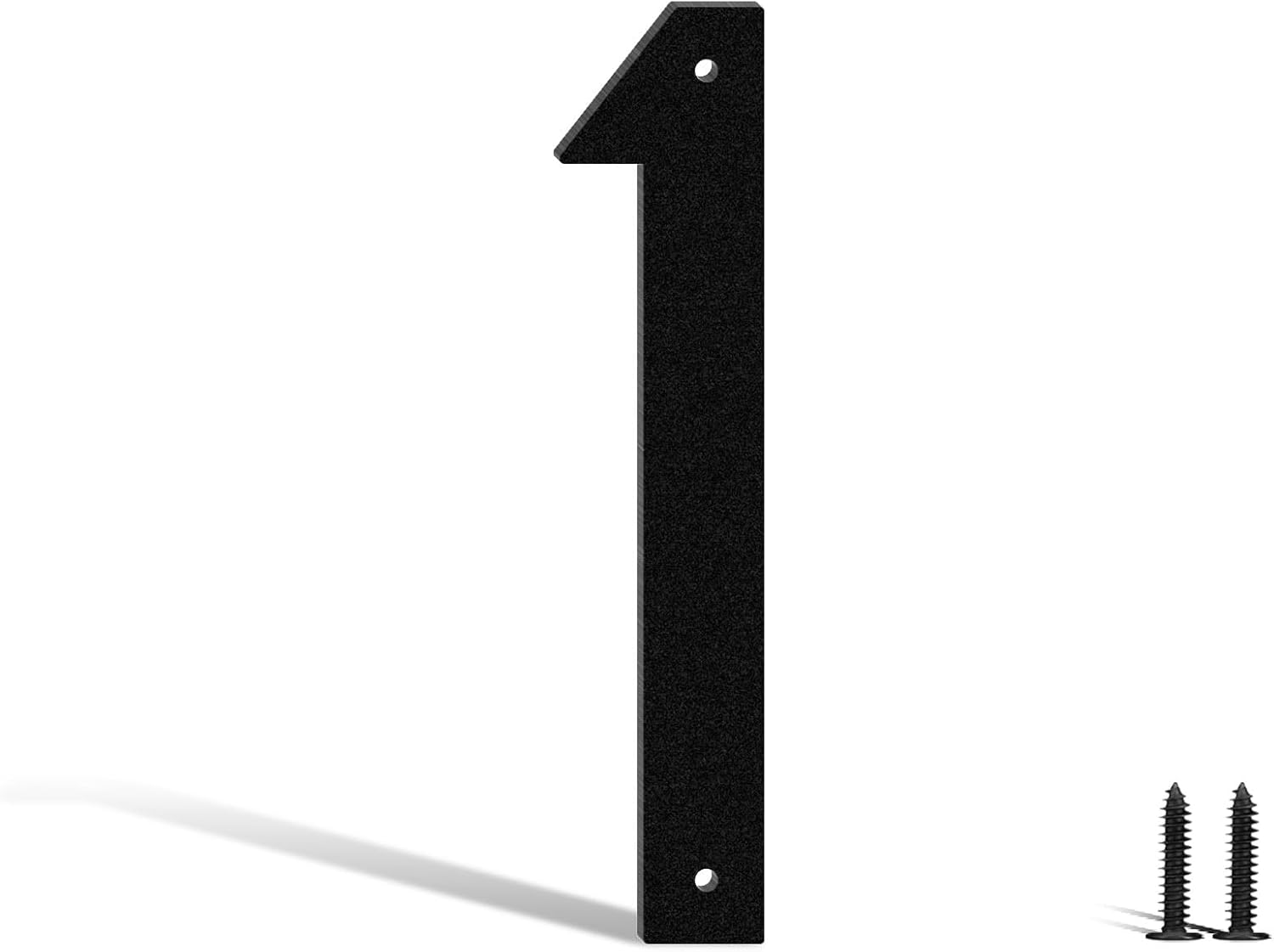 4 Inch Metal House Numbers and Letters, Black Modern Address Signs, Outdoor Mailbox Numbers With Nail kit, for Houses, hotels, apartments, streets (Number 1)