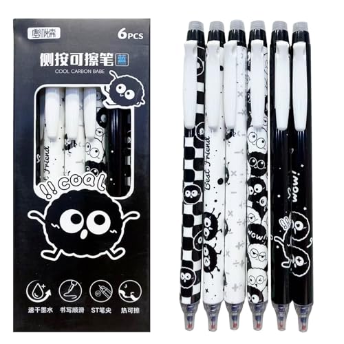 Bolígrafos borrables 6 unidades tinta azul 0.5 mm