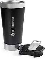 Copo Térmico Cerveja com Tampa e Abridor 500ml Preto Termopro