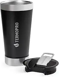 Copo Térmico Cerveja com Tampa e Abridor 500ml Preto Termopro