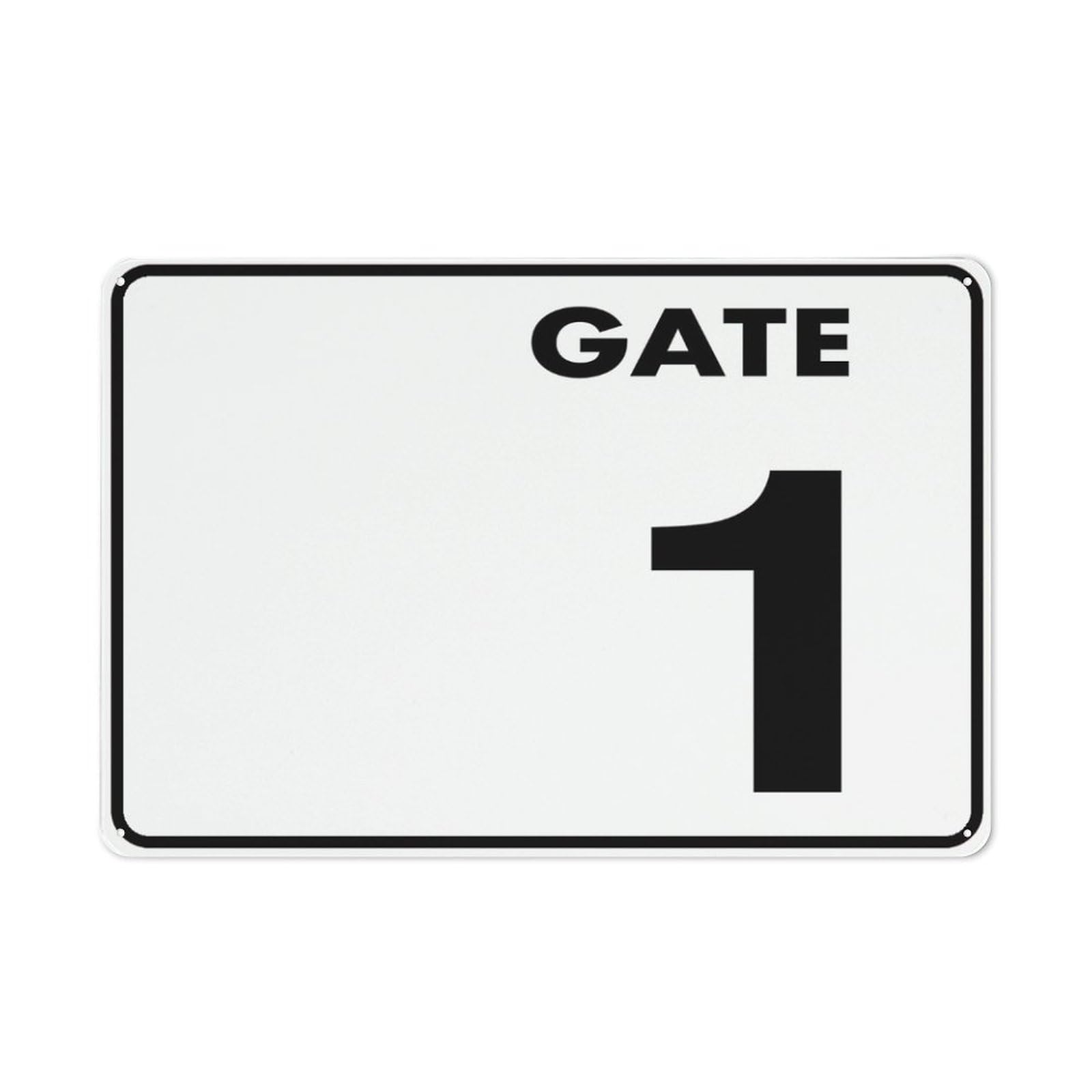 Gate No 1 Sign 12X8 Inch Aluminum Uv Ink Printed For House And Business