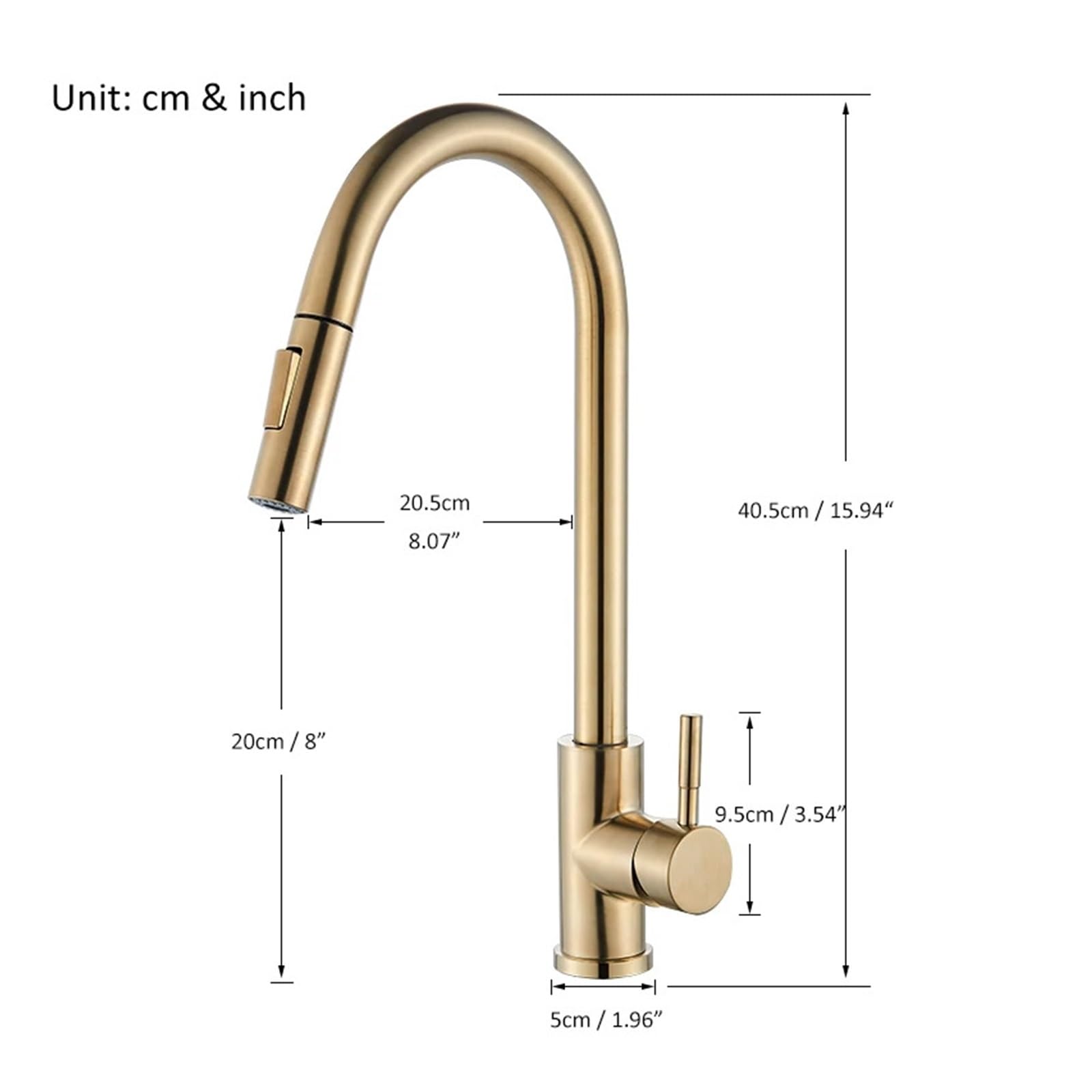 ISCBAFYX Grifo de Cocina extraíble Giratorio de 360 ​​Grados - Grifo Monomando para Agua fría y Caliente
