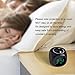 TechKen Projection Alarm Clock Voice Alarm Clock with Digital LCD Screen with Home Electronic Thermometer Time Wall Ceiling Projection, Cute Design for Living Room and Bedroom