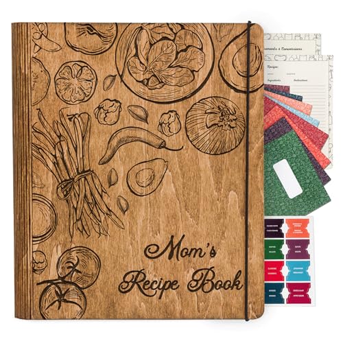 Personalized Recipe Book To Write In Your Own Recipes - Blank Recipe Binder Cookbook - Family Recipe Book Organizer (Large)