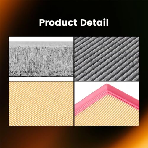 Image of 87139-50100 17801-0P050 Engine & Cabin Air Filter Kit Compatible with 2013-2018 Lexus ES350 RX350 NX300 2012-2017 Toyota Camry Avalon Sienna Highlander Replaces 87139YZZ10 178010P050 87139-50100