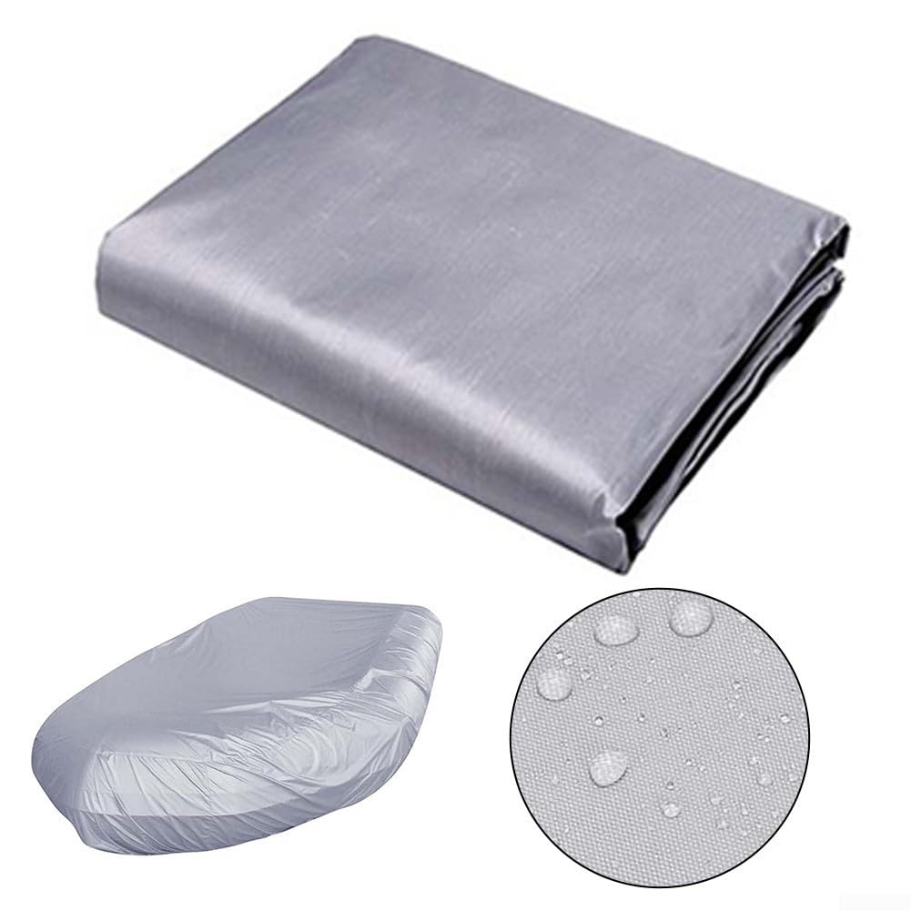 Telo protettivo per barca gonfiabile in tessuto Oxford resistente, per kayak, con coulisse, per proteggere da sole, pioggia e polvere, per esterni, da 230 cm a 520 cm, dimensioni disponibili (520 x 94