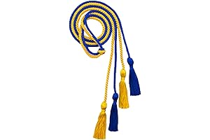 QHQCMIO National Honor Society Polyester Honor Cords for Graduation - Royal Blue and Gold