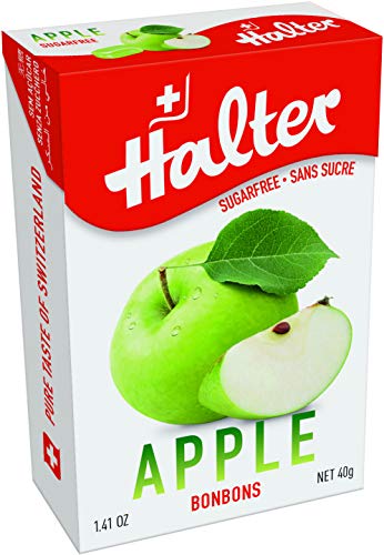 Halter Sugar Free Candy, Apple, 1.41-Ounce Boxes (Pack of 8)