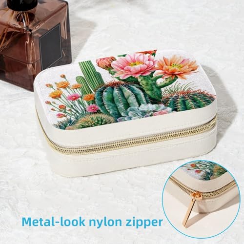 Boîte à bijoux portable cactus fini les colliers emmêlés