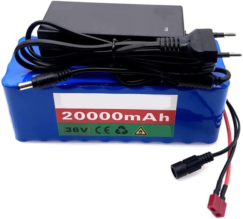 – Battery Pack 10S4P 20000mAh E-Bike Lithium Battery 36V 20Ah 18650 for 500W Electric Bicycle Power Tools with BMS + 42V Charger