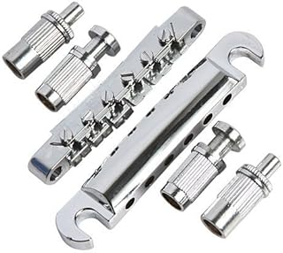 Musiclily ABR-1 Style Tune-o-matic Bridge and Tailpiece Set for Les Paul Style Guitar Replacement, Chrome