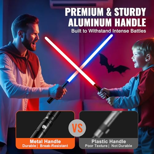 Image of VEVOR Light Sword, 40 inch Light up Sword with 12 RGB Colors, Mute Mode and Realistic Handle, Rechargeable Light Up Toy for Adults and Kids, Christmas Day, Halloween Cosplay, Birthday, Black