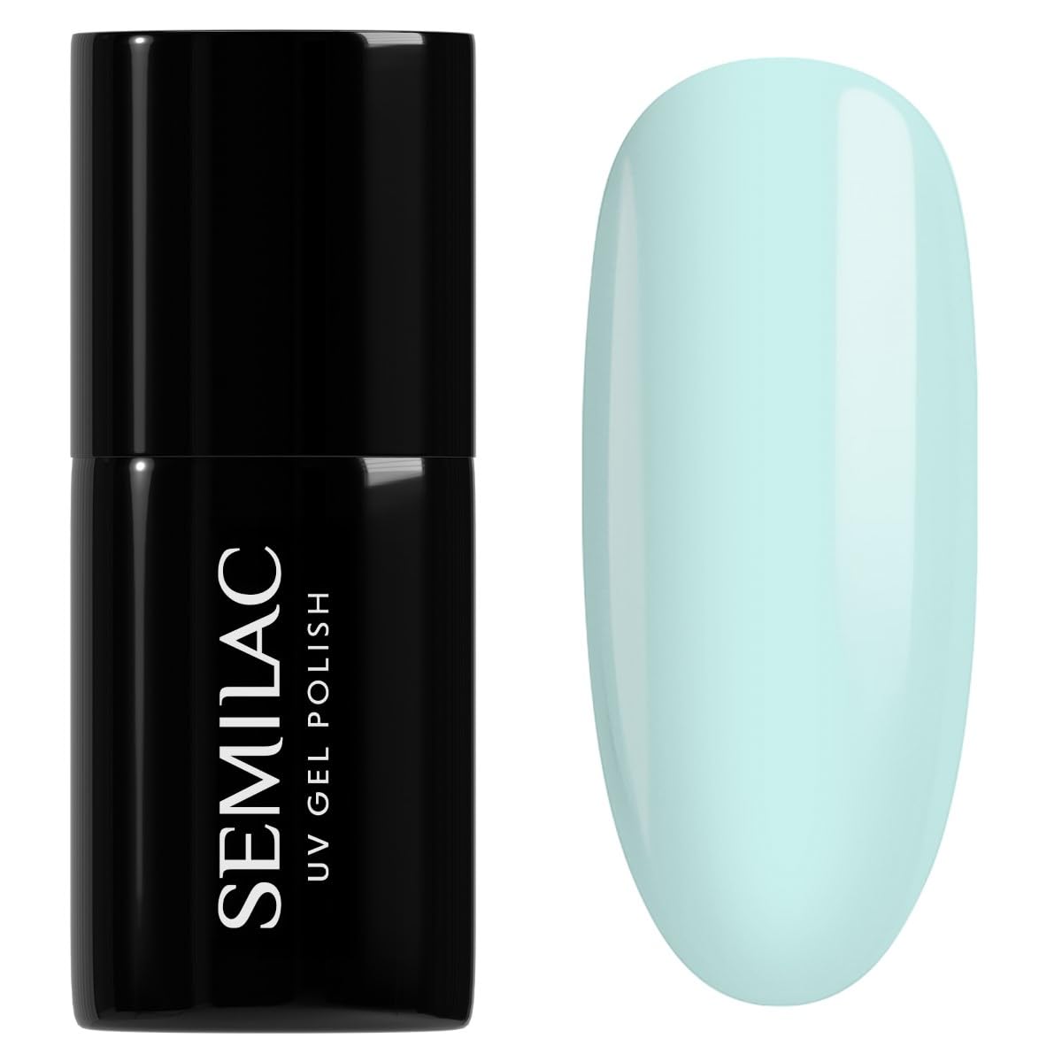 SEMILAC Gel Nail Polish 387 Mint Refresh - Full Coverage Gel Polish - Soak Off Easy To Use LED/UV Nail Lamp - Long Lasting Manicure and Pedicure up to 3 weeks