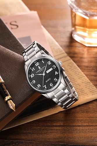 Image of London Fog Carnaby Collection Analog Watch for Men with Round Dial, Day & Date Display, Quartz Movement, Stainless Steel Strap & Water Resistant - LFM10008