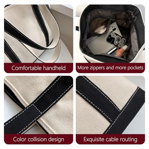 Bolsa Tote personalizada de lona bordada para mujer miniatura 5