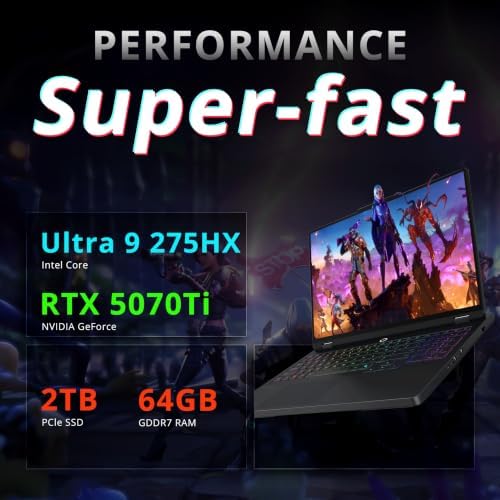 Lenovo Legion Pro 5 16" Gaming Laptop, Intel Core Ultra 9 275HX, 64GB DDR5, 3TB Storage (2TB SSD+1TB Docking Station Set), NVIDIA GeForce RTX 5070, RGB Backlit Keyboard, Wi-Fi 7, Win 11 Pro - 2
