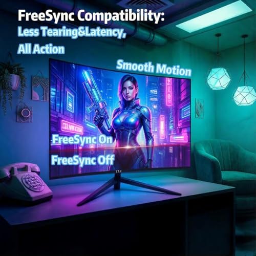 Image of ZZA 27 inch Curved Gaming Monitor, 280Hz 240Hz Gaming Monitor, 1800R VA Panel, 120% sRGB, AMD FreeSync, 1ms GTG, Esports Ready Display, Flicker-Free, HDMI & DP, VESA Mount - Black