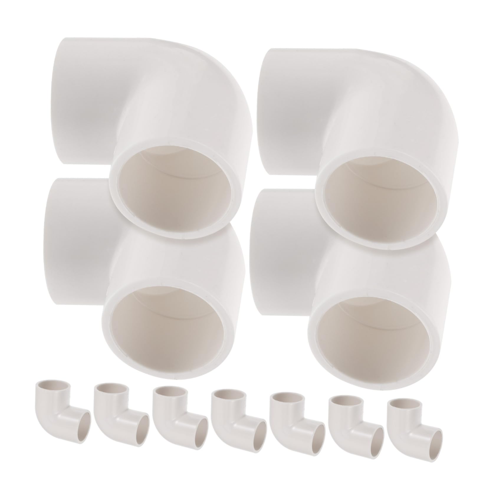 HEMOTON 4 Set Raccordi A Gomito Connettore del Idroponico Connettore in Plastica Raccordo per Mensola da Giardino Connettori di Giunzione Connettori in Plastica Bianca 20 Pezzi*4