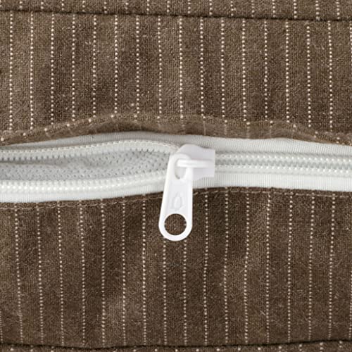 Durable & Comfortable Canvas Dog Bed Cover Only, Premium Quality Water-Repellent Coating & Dirt Resistance, Removable & Washable Outer Cover W/Zippers (Large- Brown Cover) #TOP3