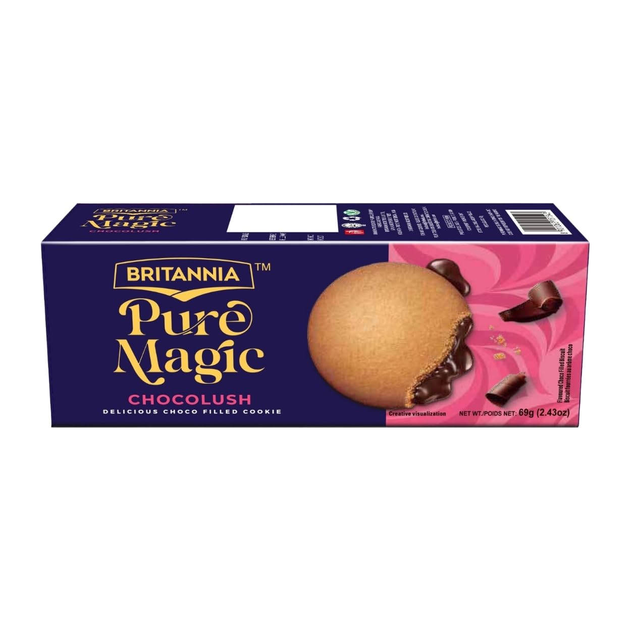 Britannia Pure Magic ChocoLush Biscuits Pack 69g