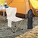 Yiju Camping Chair Outdoor Furniture High Back Foldable Ultralight Outdoor Seat Lounge Chair for Park BBQ Picnic, White