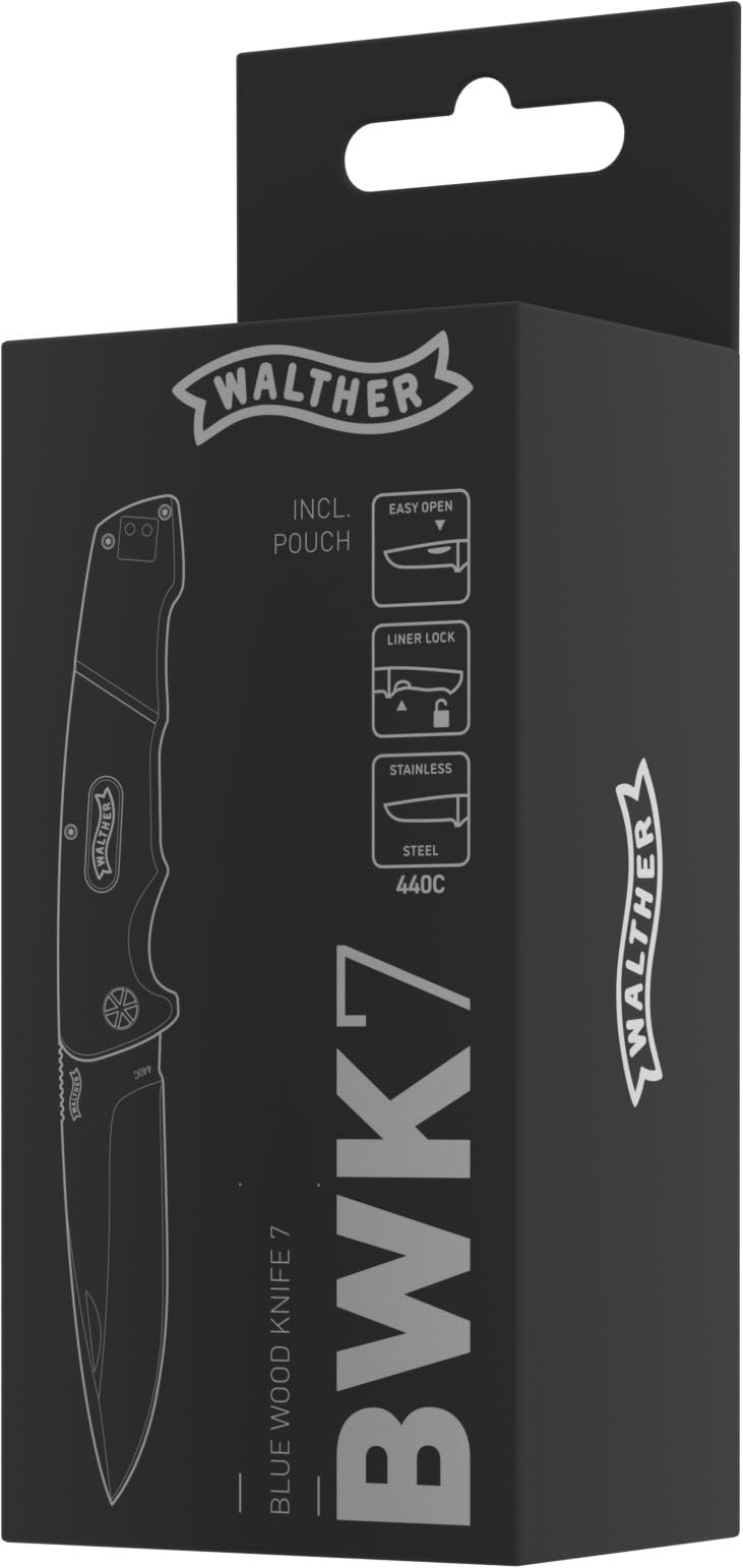 Walther Klappmesser BKW 7, 440C Stahl, Linerlock, inkl. Holster