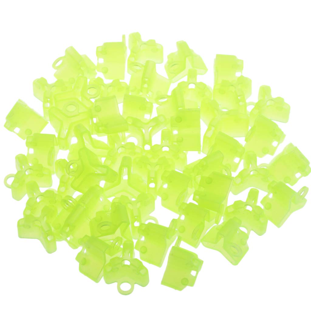 50 Pezzi Giallo Chiaro Plastica Pesca Treble Ami Coperture Protettive 1 cm
