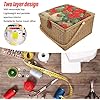 Sewing Basket Large Capacity Lightweight Portable Sewing Storage Box with Removable Tray, NOENNULLpbwnmxdi84