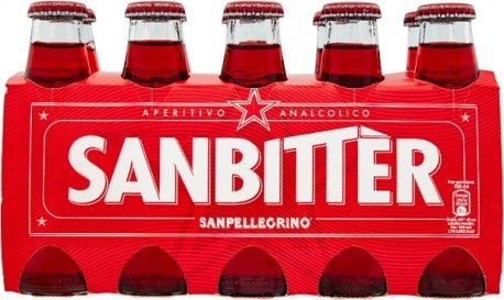 CARTON 40 SANBITTÈR ROUGE APÉRITIF SANS ALCOOL 100ml