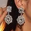 A: gold rhinestone earrings
