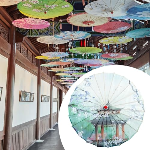 Parasol en papier huilé traditionnel pour costume de soirée dansante