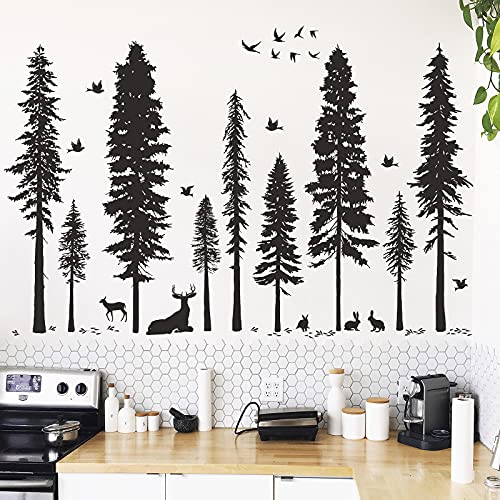 Vinilo Decorativo Árboles y Animales 12x18 Pulgadas miniatura 1