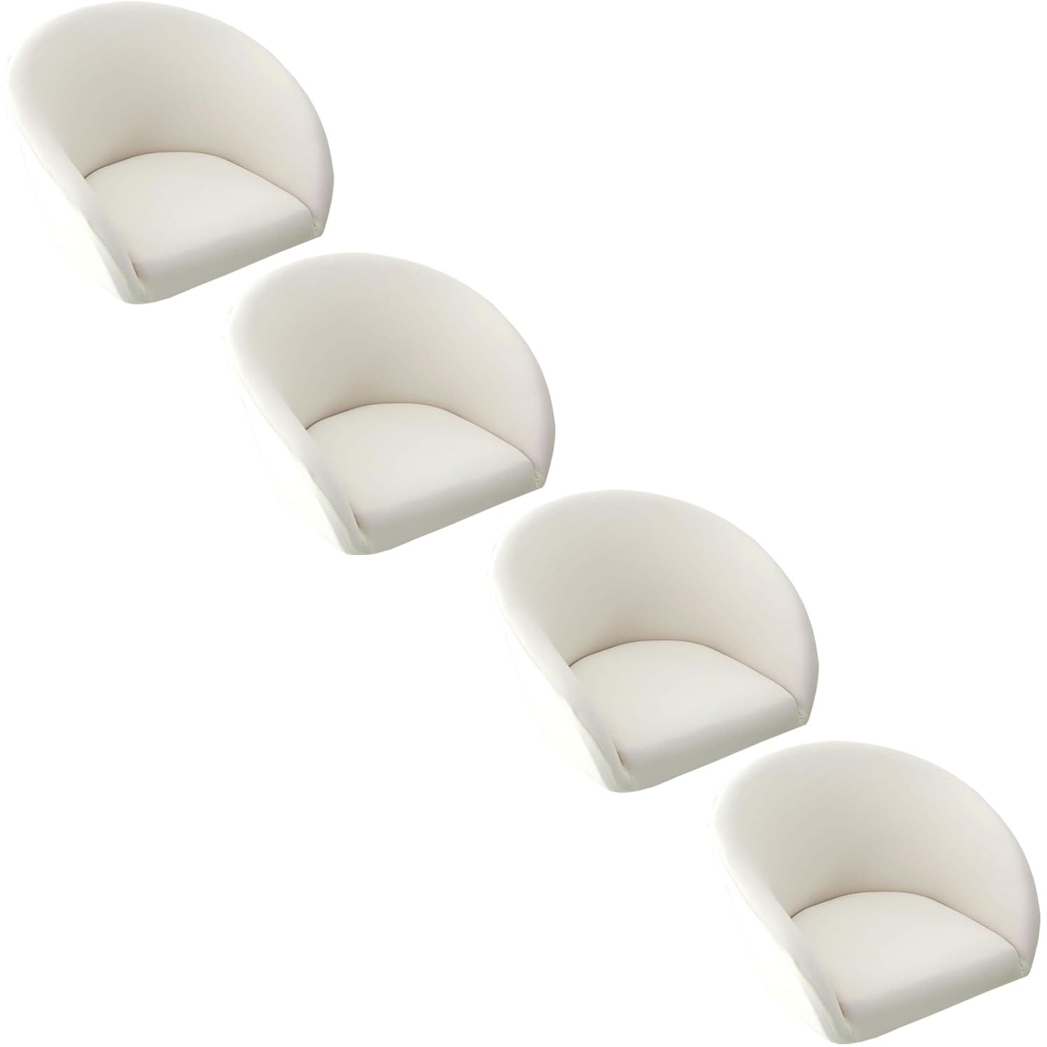 1/2/4PCS Housse de Tabouret de Bar avec Dossier Rond，Extensible Housse de Chaise de Bar Rotatif, Détachable Lavable pour Bar/Café/Bureau/Salle a Manger(B7,4PCS)