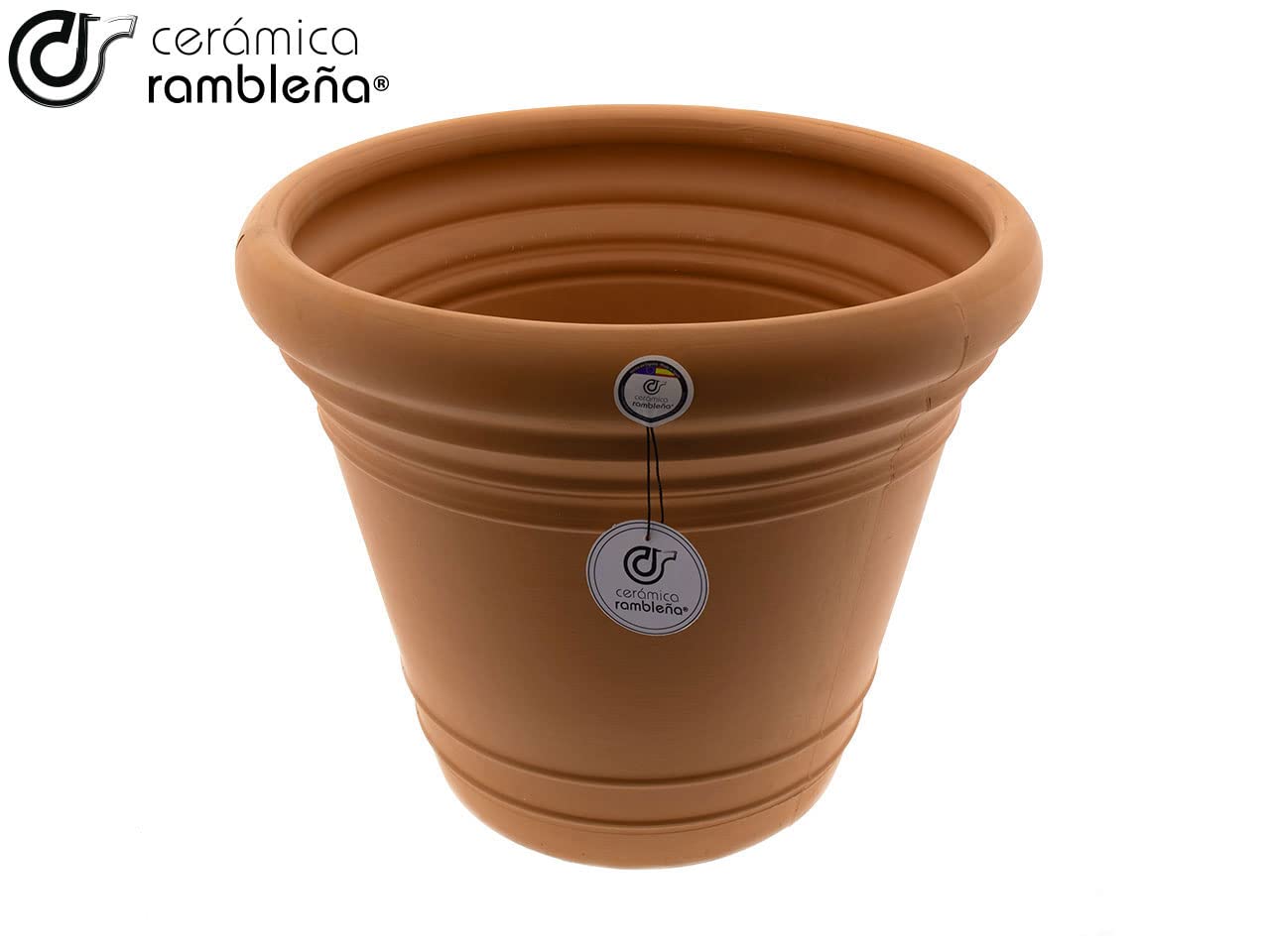 CERÁMICA RAMBLEÑA | Maceta Grande Original Exterior - Barro Rojo Rambleña - Terracota | 60x60x50 cm