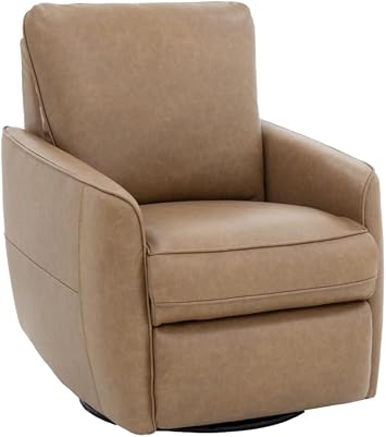 BarcaLounger Maple Power Swivel Glider Recliner-Seville-Fawn