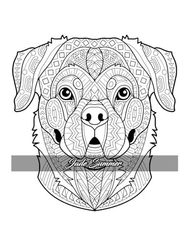 Amazing Dogs Coloring Book: Beautiful Dogs, Adorable Puppies, and Relaxing Designs for Adults and Teens - Image 22