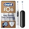 Oral-B iO6 Series Electric Toothbrush, plus 1 Oral B Electric Toothbrush Head and Travel Case, Gift Ideas for Him and Her, Grey Opal