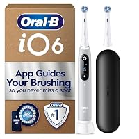 Oral-B iO6 Electric Toothbrush, Grey, with Travel Case and Spare Head