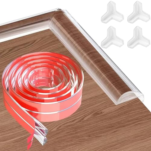 Image of Corner Protector Baby Proofing,9.8FT Clear Edge Protector for Baby with 4 T Shape Corner Protectors Furniture Corner&Edge Safety Bumpers with Upgraded Strong Adhesive for Furniture&Sharp Corners