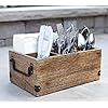 Mothers day gifts wooden kitchen utensil holder with 4 compartments wood cutlery utensil organiser flatware caddy organizer for party silverware condiment organizer with napkin holder for dining  urban country home decor