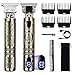 Tagliacapelli Uomo Professionale,Taglia Barba Elettrico,Impermeabile USB Ricaricabile Trimmer, Display LED Rasoio Capelli Uomo Confezione Regalo Uomo (D'oro)